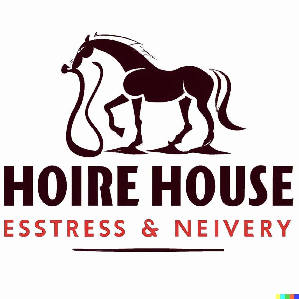 a horse, restaurant logo design